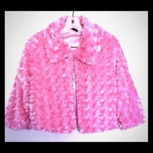 Cejon Assoceries Inc Pink Girls Coat Size M faux fur